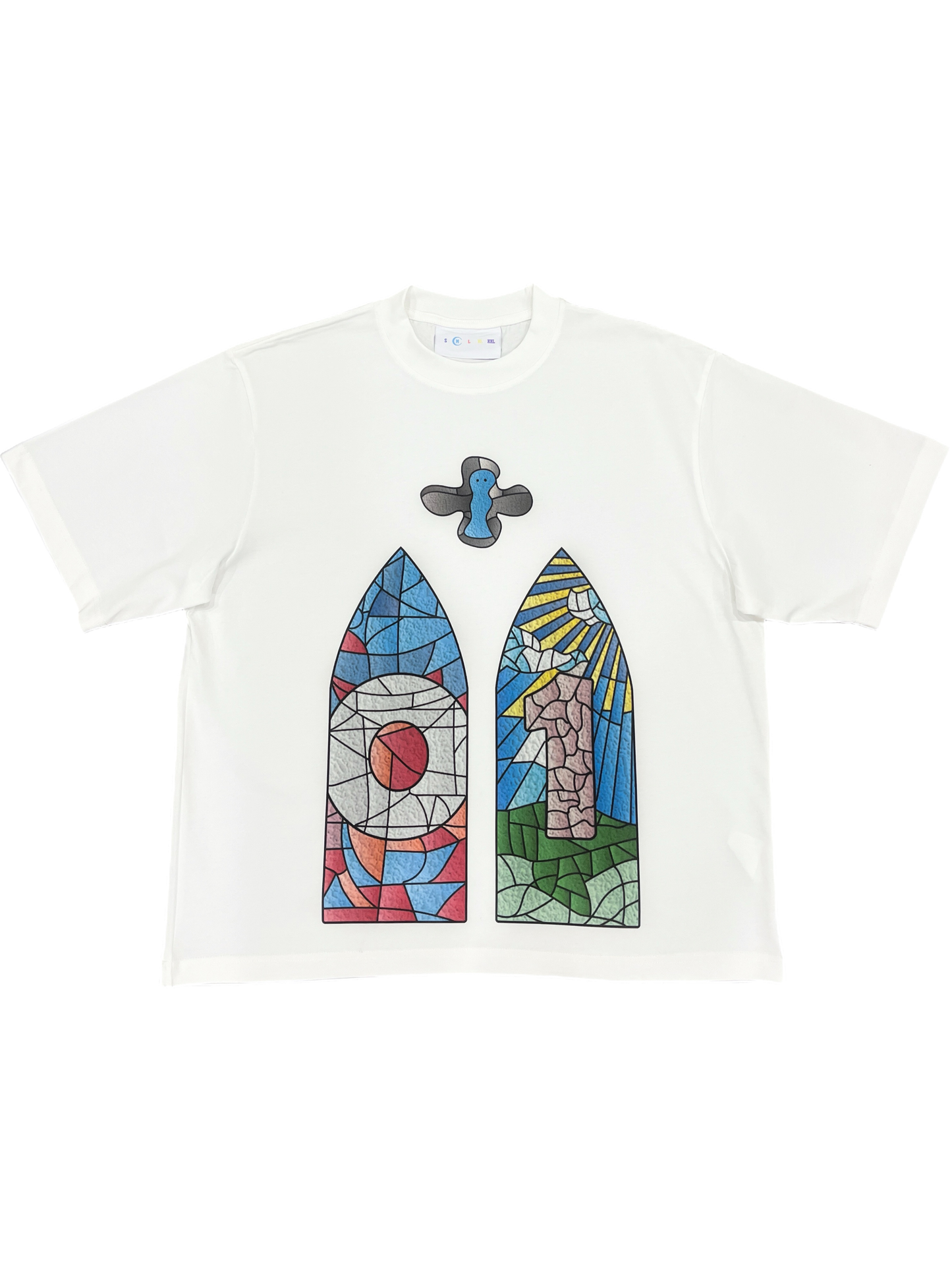 Oddly Shattered White Tee